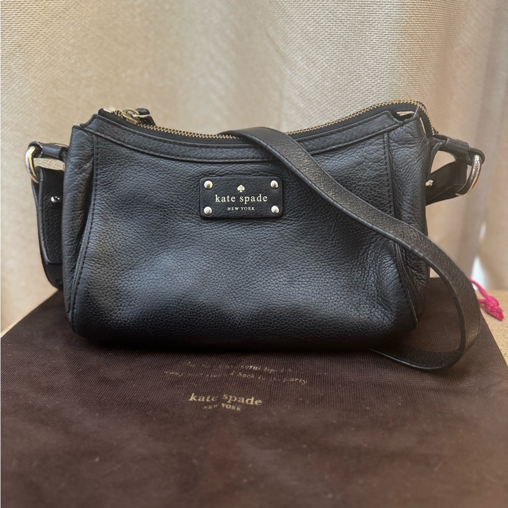 Kate Spade Black Berkshire Road Gabriella Leather Crossbody Bag w Dustbag